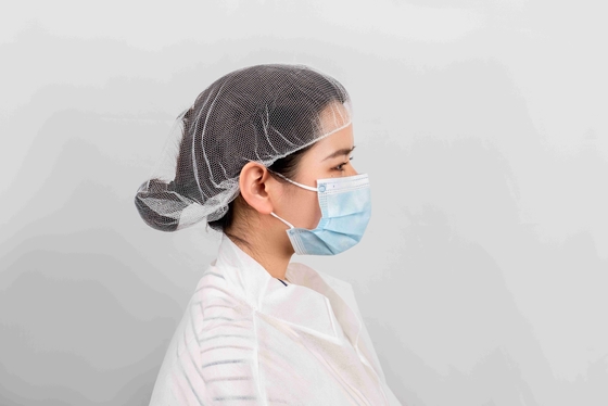 Breathable Disposable Nylon Hairnet For Free Size Workwear Nylon Cap