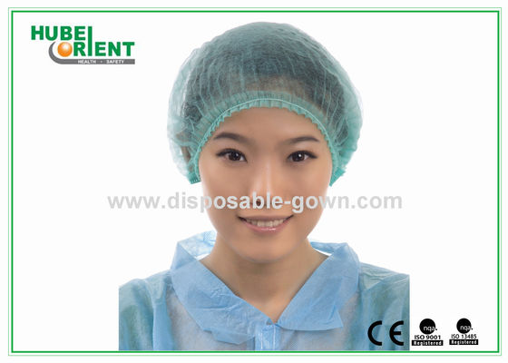 Single Use Medical Bouffant Caps With Double Non Irritating Elastic