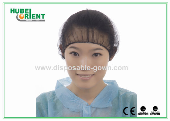 Nylon Mesh Disposable Head Cap Round Snood medical hair net with Elastic