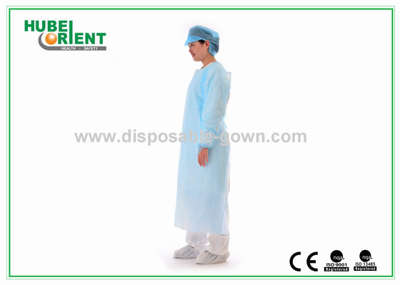 Anti Splash L XL Long Sleeve Disposable CPE Gown For Clean And Sanitary