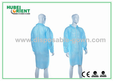 CE MDR 22 - 55gsm Single Use Lab Coat With Zip Closure