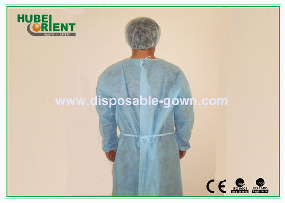 Disposable Nonwoven SMS Medical Isolation Gown With Long Sleeves