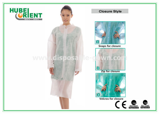 PP MP TVK Disposable Laboratory Coats With Shirt Collar