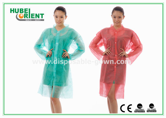 PP MP TVK Disposable Laboratory Coats With Shirt Collar