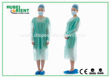 CE MDR PP PE Disposable Medical Gowns With Knitted Wrist