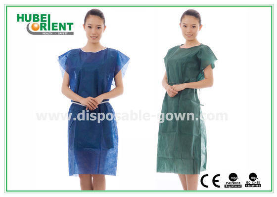 Sleeveless 40gsm Non Woven Patient Gown For Operation Room