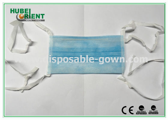 Non Irritating Tie On Non Woven Disposable Face Mask For Clinic