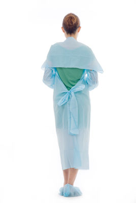 Free Size Long Sleeves Disposable CPE Gown For Personal Healthcare