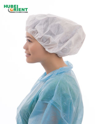 Nonwoven Disposable Round Headcover Bouffant Cap With Single Elastic