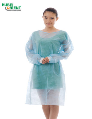 ISO13485 Waterproof Single Use Isolation Gown With Elastic Or Knitted Wrist