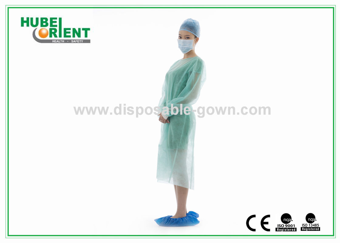 Knitted Wrist SMS Nonwoven Disposable Isolation Gowns