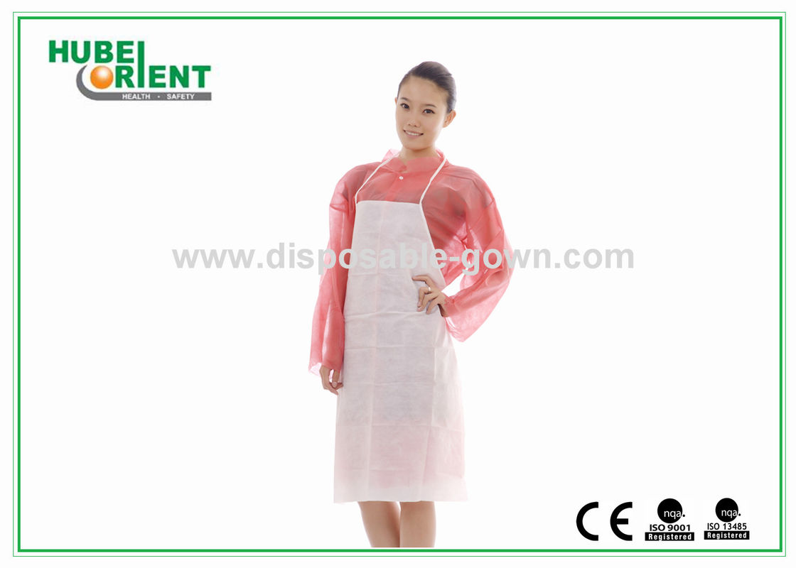 Soft Touching Disposable Non Woven Apron With Thin Neck Gallus