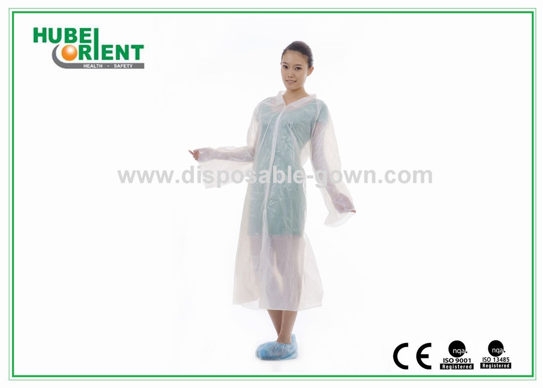 Light-Weight Odorless Disposable Use PE Visitor Coat For Adult In Factory