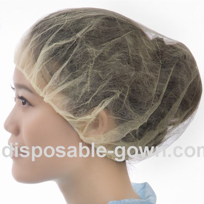 Single Elastic Non Woven Disposable Medical Bouffant Caps