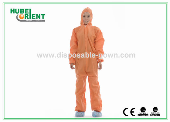 Disposable Protective Coverall With Hood Custom Size Waterproof Unisex MP/SMS Coverall