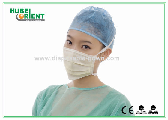 Approved CE MDR/ISO13485 Disposable Surgical Face Mask With Tie-on For Hospital
