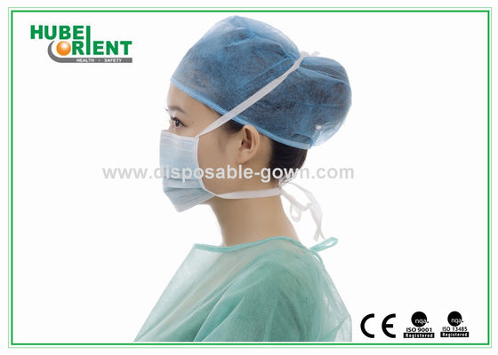 ISO13485 Single Medical Use Meltblown Nonwoven Tie On Face Mask