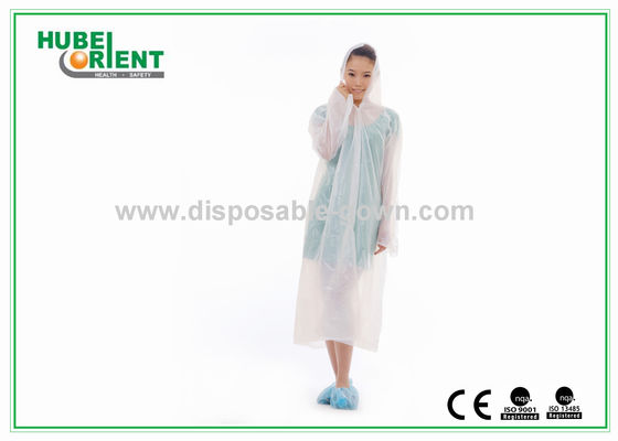 Waterproof Disposable PE Visitor Coat/Transparent Plastic PE Disposable Visitor Coats