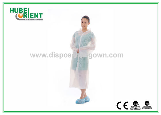 Polythene Disposable use Protective Suits/PE White Raincoat Poncho for Factory visit