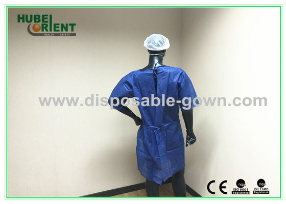One Time Use 45g/m2 Nonwoven Medical Patient Gown Without Sleeves