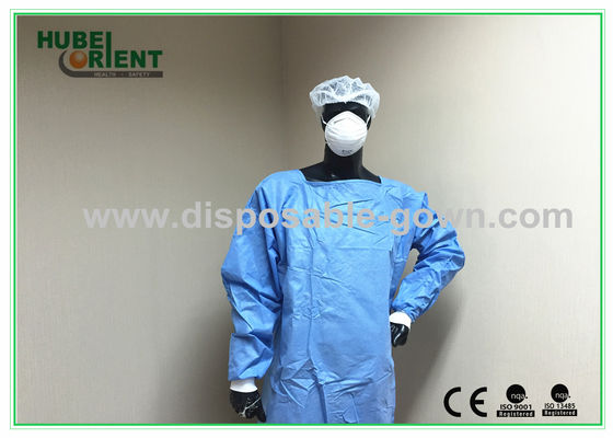 Green Or Blue Medical Sterile Packing Disposable Surgical Gowns Of Knitted Wrist