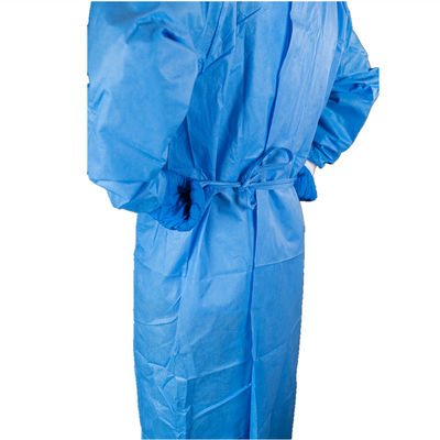 Disposable Doctor SMS Surgical Gown With Knitted Wrist For Hospital