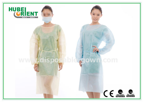 Polypropylene Disposable Isolation Gowns With Elastic Wrist