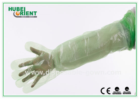 Colorful Long Plastic Disposable Arm Sleeves Protective Gloves For Veterinary Use