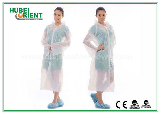 Waterproof Protective Disposable Medical Gowns / PE Hospital Gowns For Women