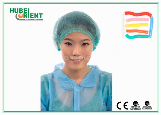 Latex Free Double Elastic Disposable Non Woven Mob Cap For Factory Prevent Dust
