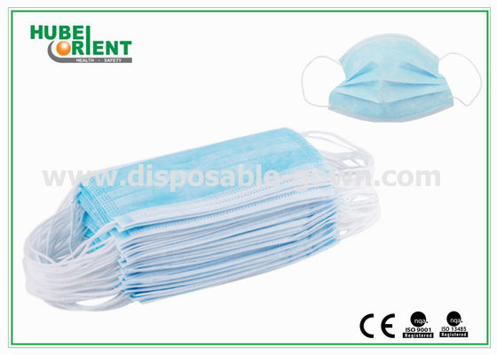 Type IIR Disposable Medical Face Mask With Latex Free Elastic Earloop