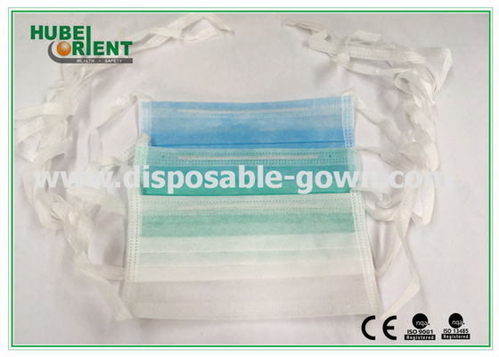 Hygienic Type IIR Tie On Disposable 3 Ply Face Mask