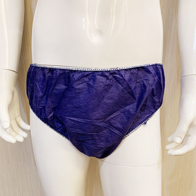 28gsm Dark Blue Disposable Triangle Shape PP Nonwoven Underwear With Elastic