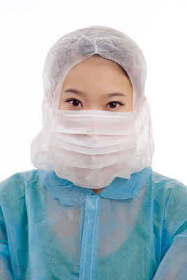 Disposable Use Soft Non-Woven Polypropylene Astronaut Cap With Face Mask