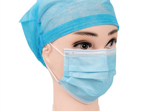 ASTMF2100 Level-3 3ply Disposable Blue Surgical Mask With Earloop