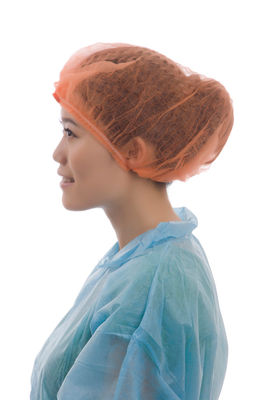 Latex Free Double Elastic Disposable Non Woven Mob Cap For Factory Prevent Dust