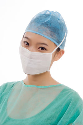 EN14683 Disposable Medical Tie On Face Mask 17.5*9.5cm