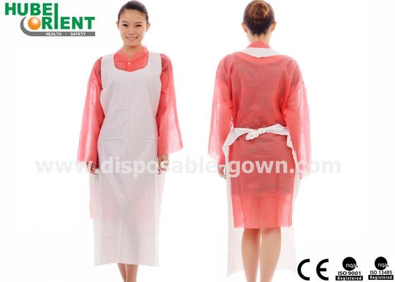 Anti Oil Embossed Surface PE Single Use Apron For Food Processing