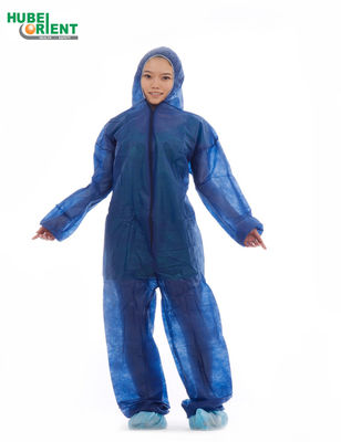 Disposable 35G/M2 Polypropylene Non Woven Coverall Suit With Hood