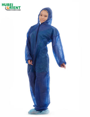Disposable 35G/M2 Polypropylene Non Woven Coverall Suit With Hood
