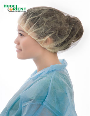 Medical Nonwoven Bouffant Cap Head Cover Hair Covers Disposable Hat-Cap Hair Surgical Bouffant Cap With Single Elastic