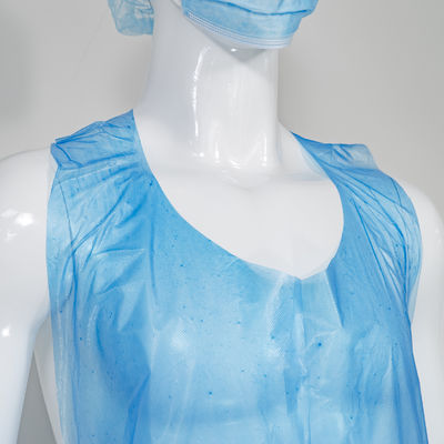 Disposable Kitchen Use PE Plastic Apron Waterproof Oil Proof Without Sleeves