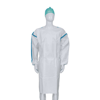 Hospital Use PP+PE/SMS Disposable Isolation Gown Waterproof With Knitted Wrist