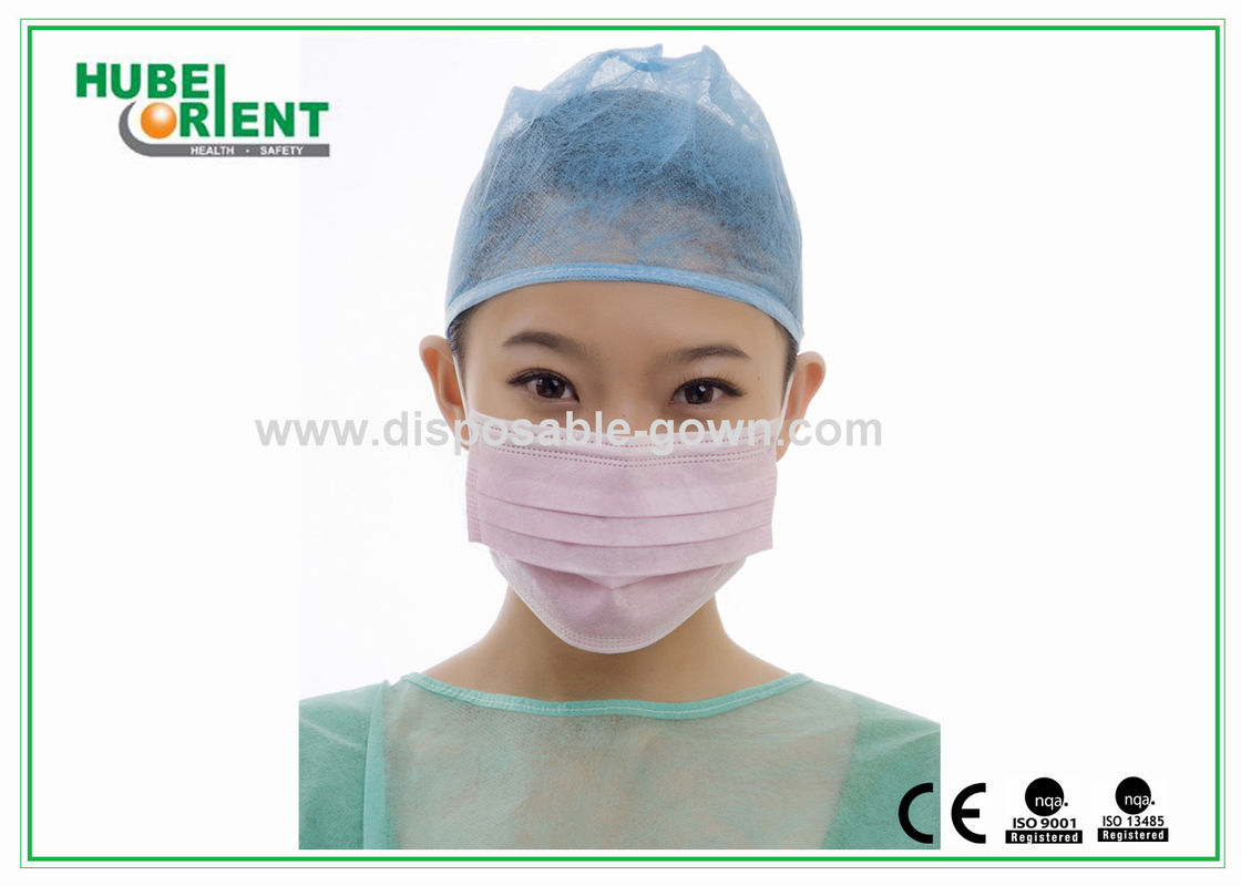 3 Ply Double Elastic Earloop Disposable Folding Flat Face Mask