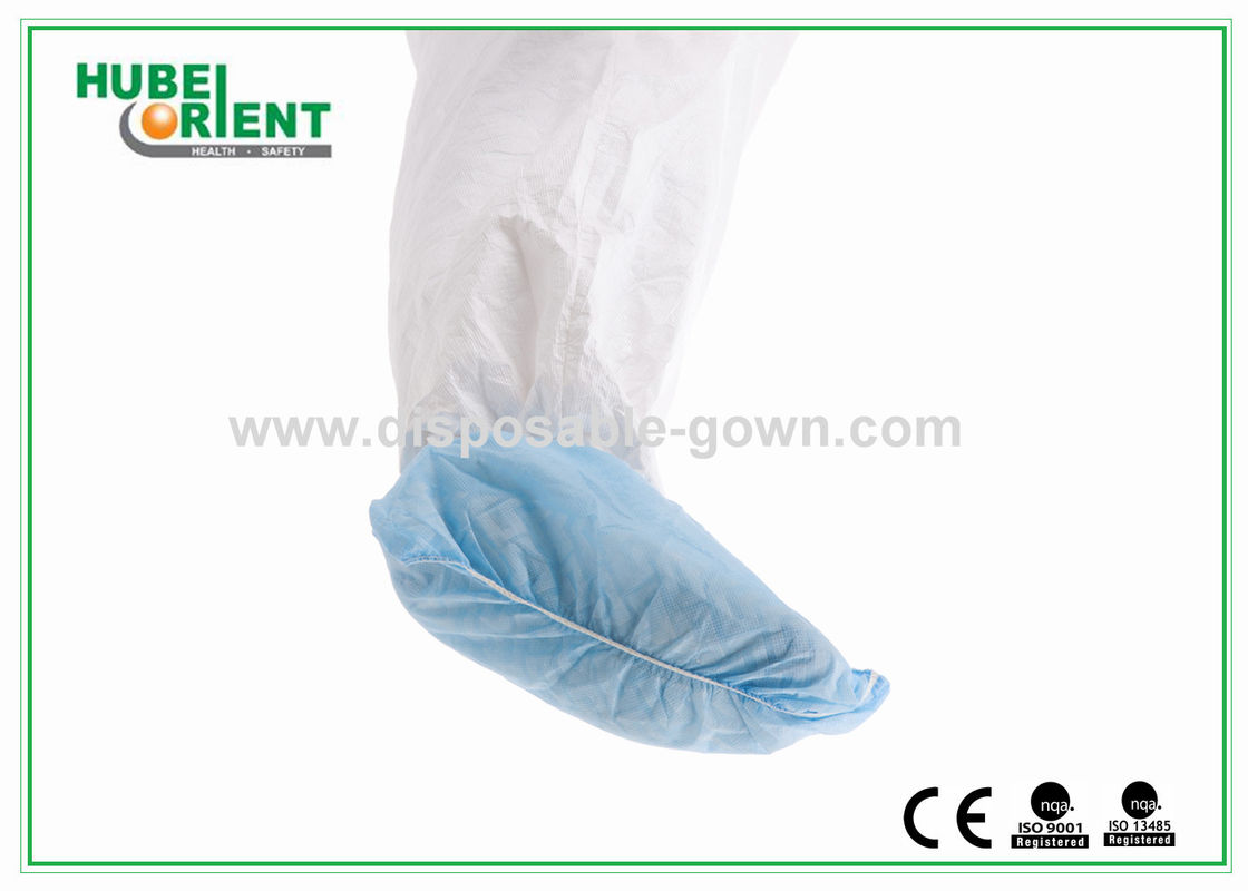 Non Slip PP Disposable use Shoe Cover Blue White Non-woven Comfortable and durable use