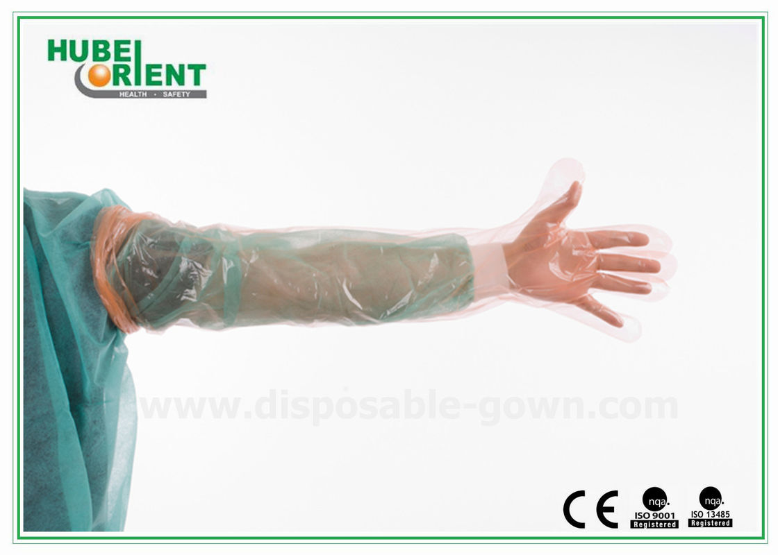 Colorful Long Plastic Disposable Arm Sleeves Protective Gloves For Veterinary Use