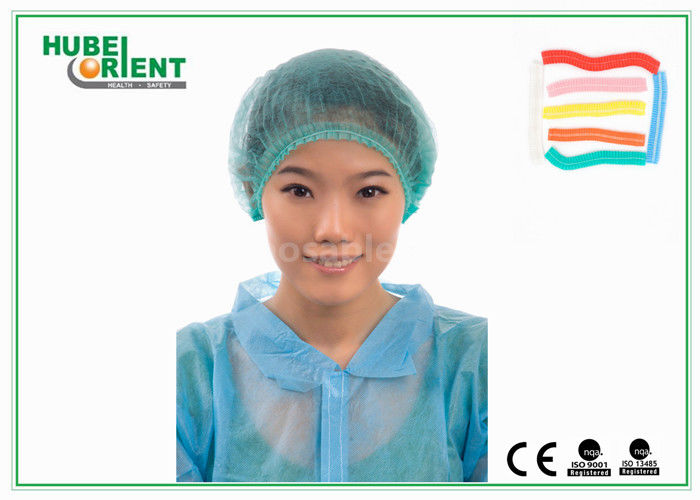 Soft Nonwoven Disposable Head Cap / Disposable Mob Cap for Food Processing Industry