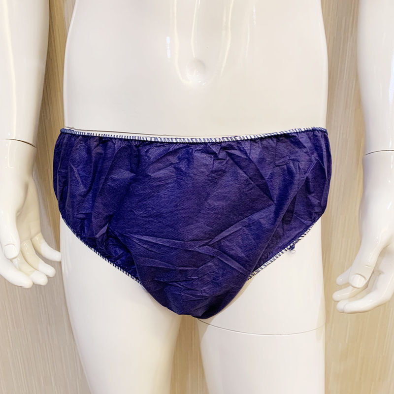 28gsm Dark Blue Disposable Triangle Shape PP Nonwoven Underwear With Elastic