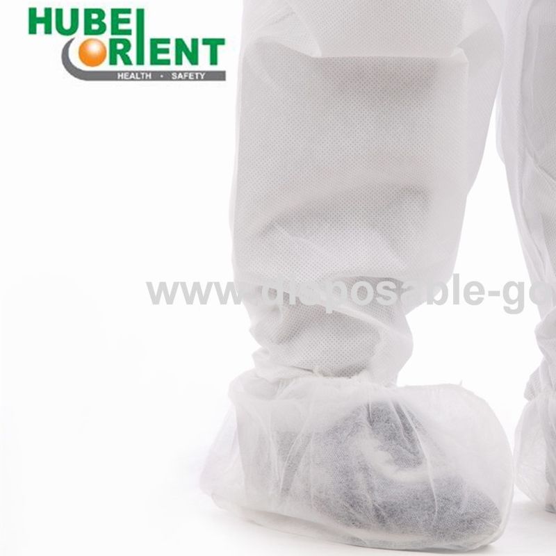ISO9001 Single Use Nonwoven Shoe Covers With Elastic Rubber Opening